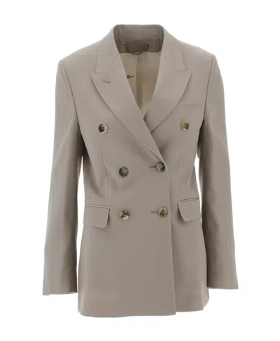 Golden Goose Diva Double-breasted Blazer In Gray