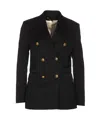 Golden Goose Double-breasted Shoulder Pads Blazer In Black
