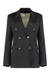 Golden Goose Diva Double-breasted Wool Blazer In Animal Print