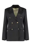 Golden Goose Diva Double-breasted Wool Blazer In Blue