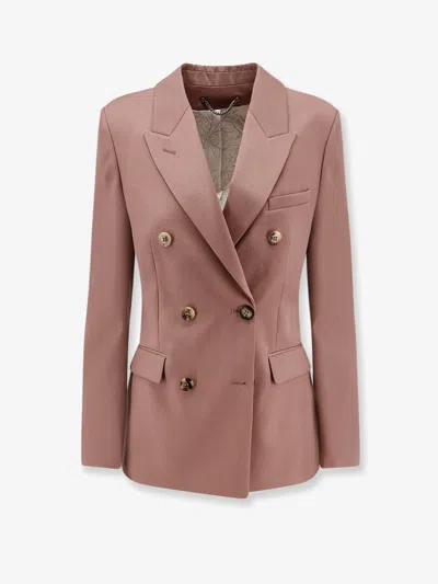 Golden Goose Diva Light Dry Wool Blazer In Pink