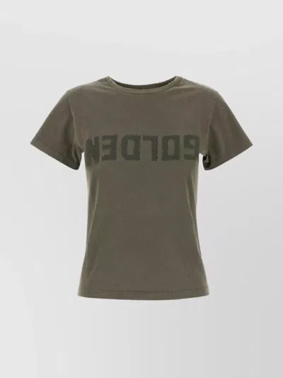 Golden Goose Doris Cotton T-shirt Graphic Print In Green
