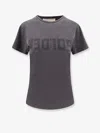 Golden Goose Doris Cotton T-shirt With Logo Detail In Grey