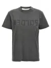 Golden Goose Doris Cotton T-shirt With Logo Detail In Gray