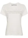 Golden Goose Women's Aged White Cotton T-shirt With Print And Embroidery In White