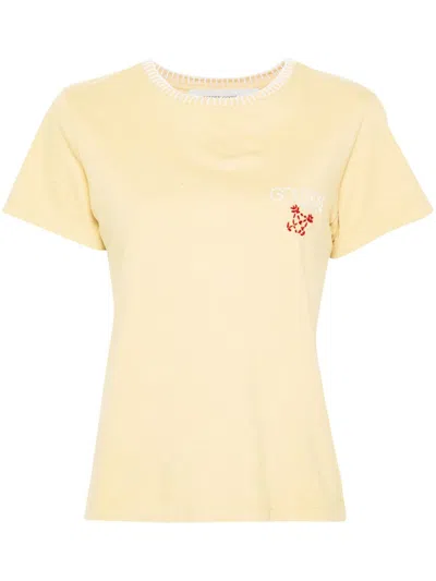 GOLDEN GOOSE GOLDEN GOOSE DORIS WHIPSTITCH-TRIM T-SHIRT