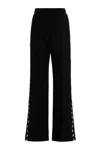 Golden Goose Star Collection Wide-leg Track Pants In Black
