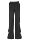Golden Goose Wide Leg Trousers Star Pattern In Black
