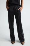 Golden Goose Dorotea Track Pants With Star Bands In Black/white