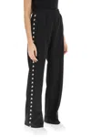 Golden Goose Star Collection Wide-leg Track Pants In Black
