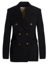 Golden Goose Dark Blue Double-breasted Blazer With Gold Buttons