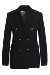 Golden Goose Double-breasted Shoulder Pads Blazer In Blue