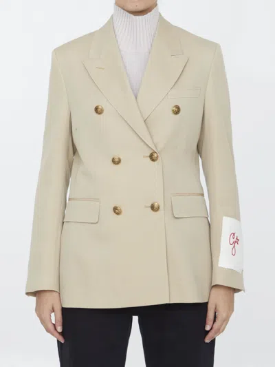 GOLDEN GOOSE DOUBLE-BREASTED BEIGE JACKET