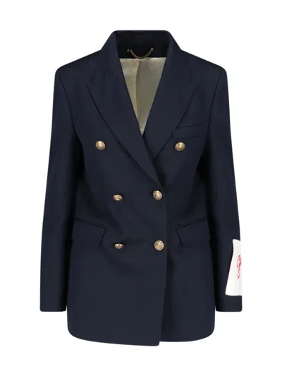 GOLDEN GOOSE DOUBLE-BREASTED BLAZER - NAVY