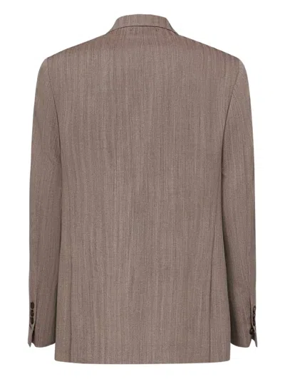 Golden Goose Double-breasted Blazer In Brown