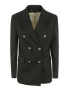 Golden Goose Double-breasted Shoulder Pads Blazer In Black