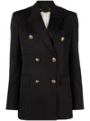 Golden Goose Double-breasted Shoulder Pads Blazer In Black  