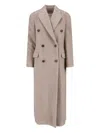 Golden Goose Double-breasted Coat - Beige In Neutral