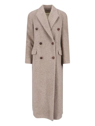 Golden Goose Double-breasted Coat - Beige In Neutral