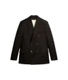 Golden Goose Men's Double-breasted Wool Jacket In Black
