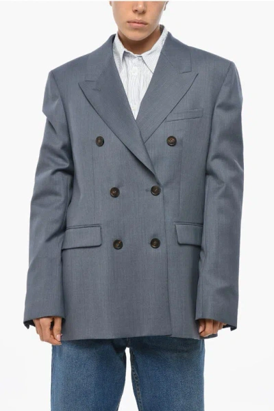 GOLDEN GOOSE DOUBLE-BREASTED DIVA VIRGIN WOOL BLAZER