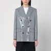 Golden Goose Double-breasted Jacket In Pied De Poule With Sequins In Black