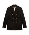 Golden Goose Double Breasted Blazer In Light Dry Wool Gabardine Clothing In Black