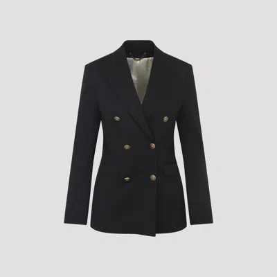 Golden Goose Double Breasted Wool Blazer For Women In Black
