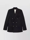 Golden Goose Double Breasted Gabardine Blazer In Black