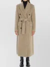 Golden Goose Double-breasted Wool Blend Long Coat In Neutral