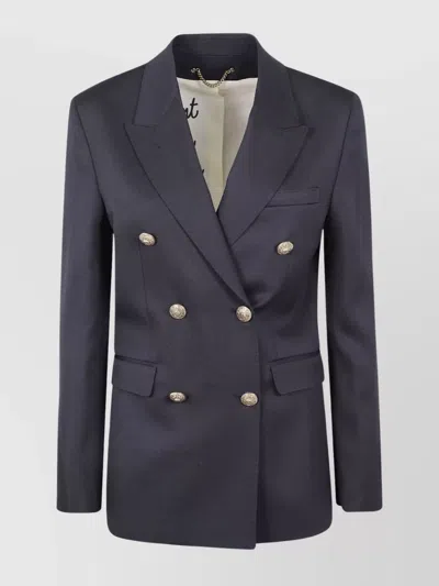 GOLDEN GOOSE DOUBLE BREASTED WOOL GABARDINE BLAZER