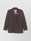 Golden Goose Double-breasted Wool Jacket Featuring Embellishments In Brown