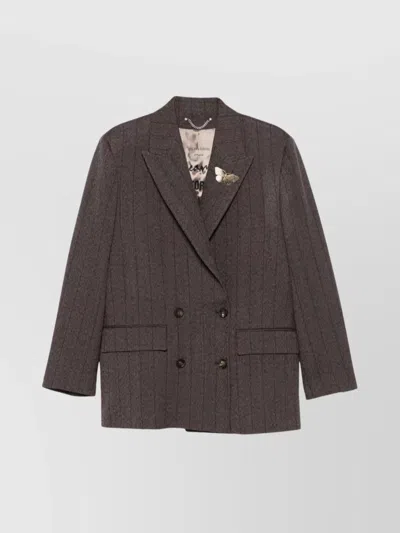 GOLDEN GOOSE DOUBLE-BREASTED WOOL JACKET FEATURING EMBELLISHMENTS