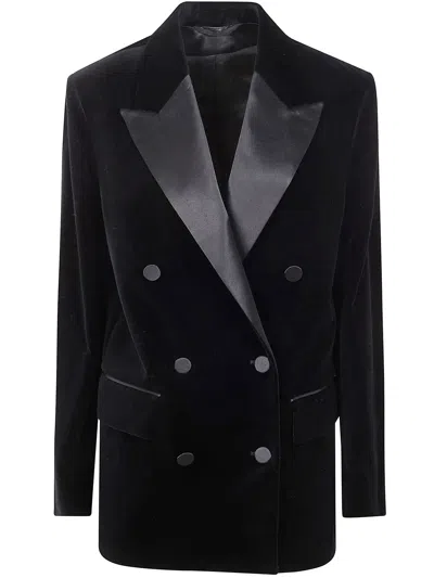 Golden Goose Double-breasted Blazer In Black
