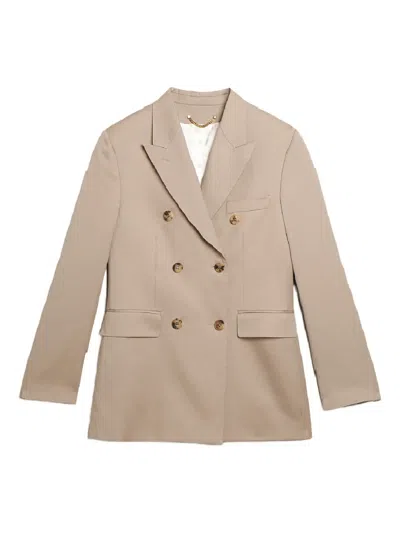 Golden Goose Double-breasted Blazer In Neutral