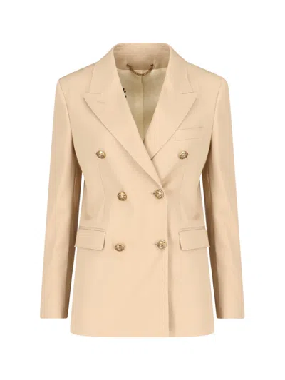 Golden Goose Double-breasted Blazer In Nude