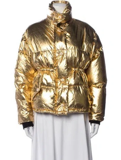 Pre-owned Golden Goose Down Jacket In Gold/metallic