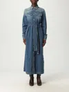 Golden Goose Shirt Dress In Denim In Blue
