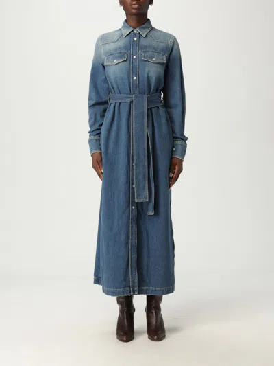 GOLDEN GOOSE DRESS GOLDEN GOOSE WOMAN COLOR BLUE,H18129009
