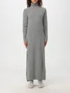 Golden Goose Journey Wool Turtleneck Maxi Dress In Grau