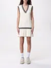 Golden Goose Organic Cotton Dress With Crystals Embellishment In White