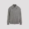 Golden Goose Wool Blend Herringbone Bomber Jacket In Multicolor