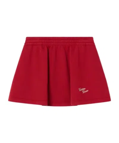 Golden Goose Elastic Waist Midi Skirt In Red