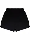 Golden Goose Cotton Jersey Sweatshirt Shorts In Black