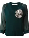 Golden Goose Embellished Pullover In Green