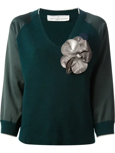 Golden Goose Embellished Pullover In Green