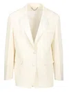 Golden Goose Embellished Single-breasted Blazer Jackets White