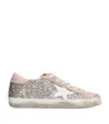 Golden Goose Embellished Super-star Sneakers In Silver