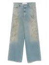 Golden Goose Embellished Wide-leg Jeans