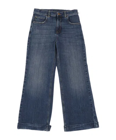Golden Goose Embroidered-back Jeans In Blue